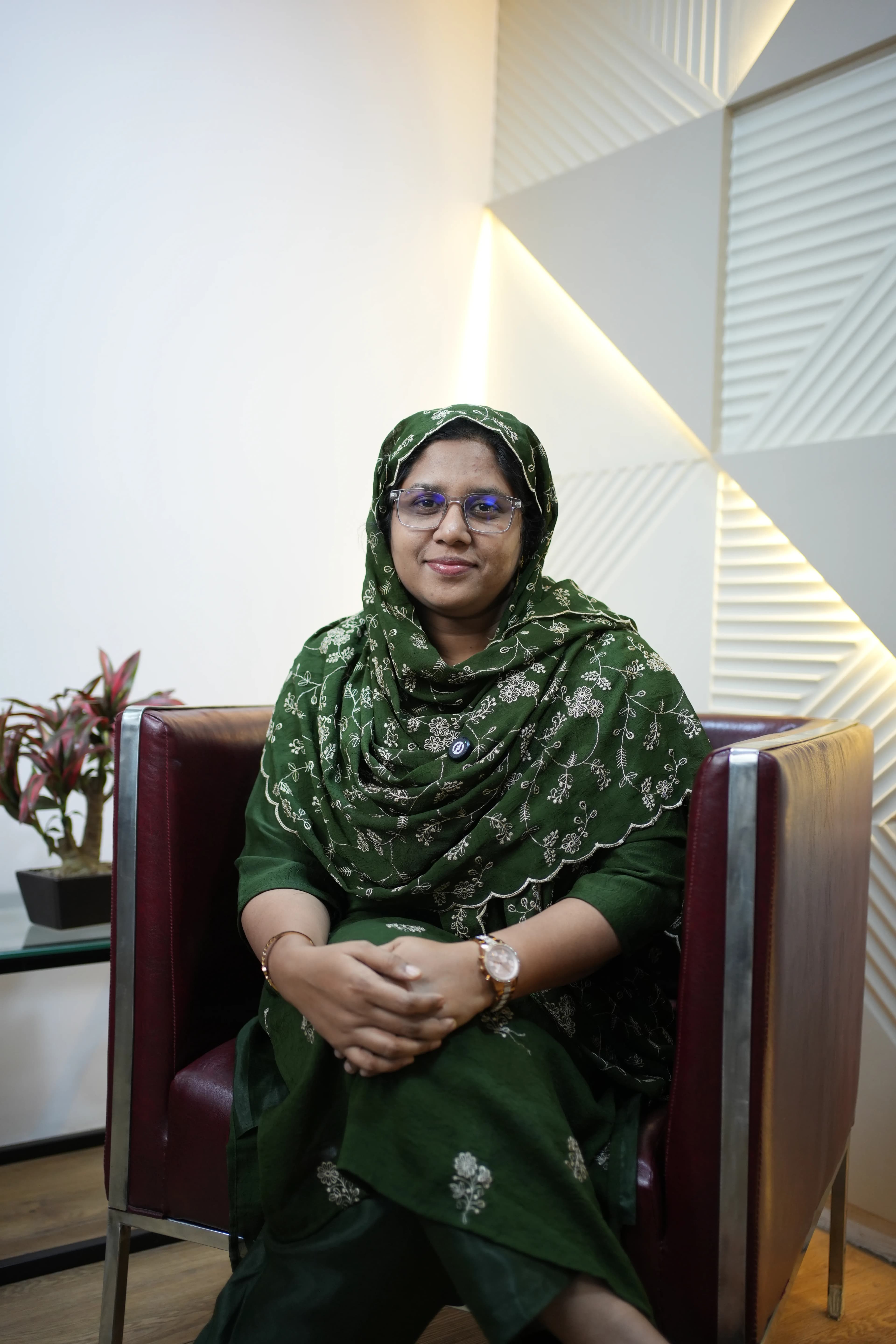 Dr. Nasrin Hasan with her clinical team